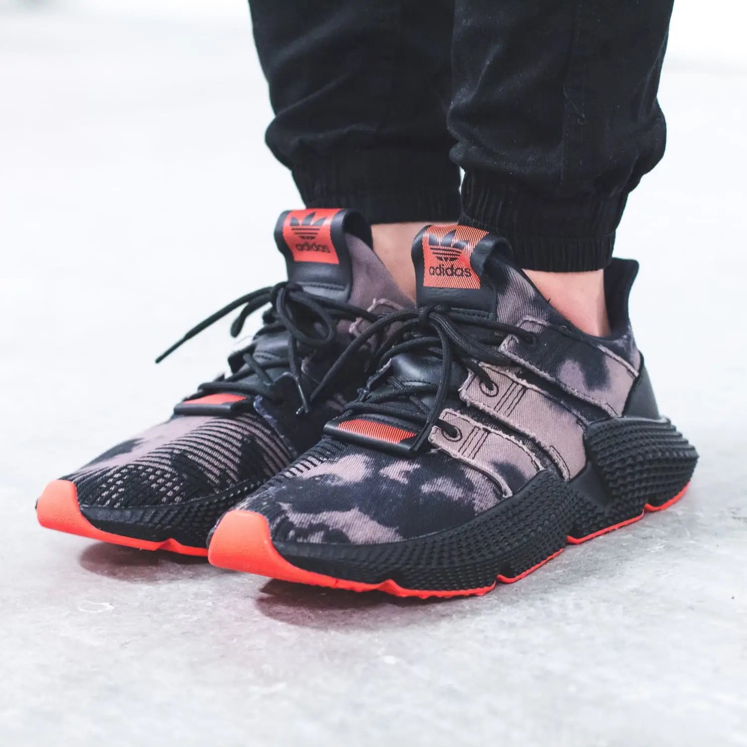 adidas Originals Prophere Bleached in Black Solar Red DB1982 Solestop