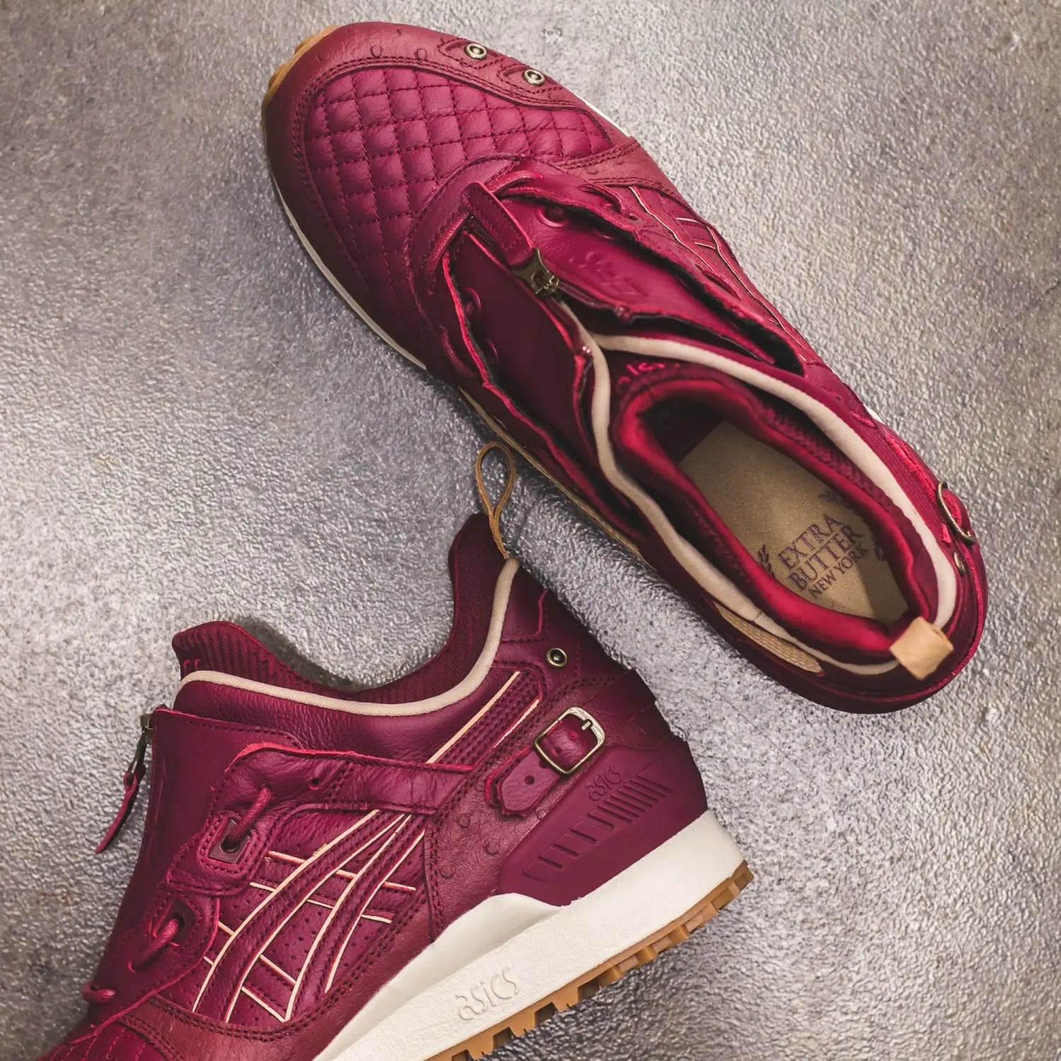Ghostface Killah x Extra Butter x Asics Gel Lyte MT Pretty Toney in Burgundy Tan H7G2K 2626 Solestop