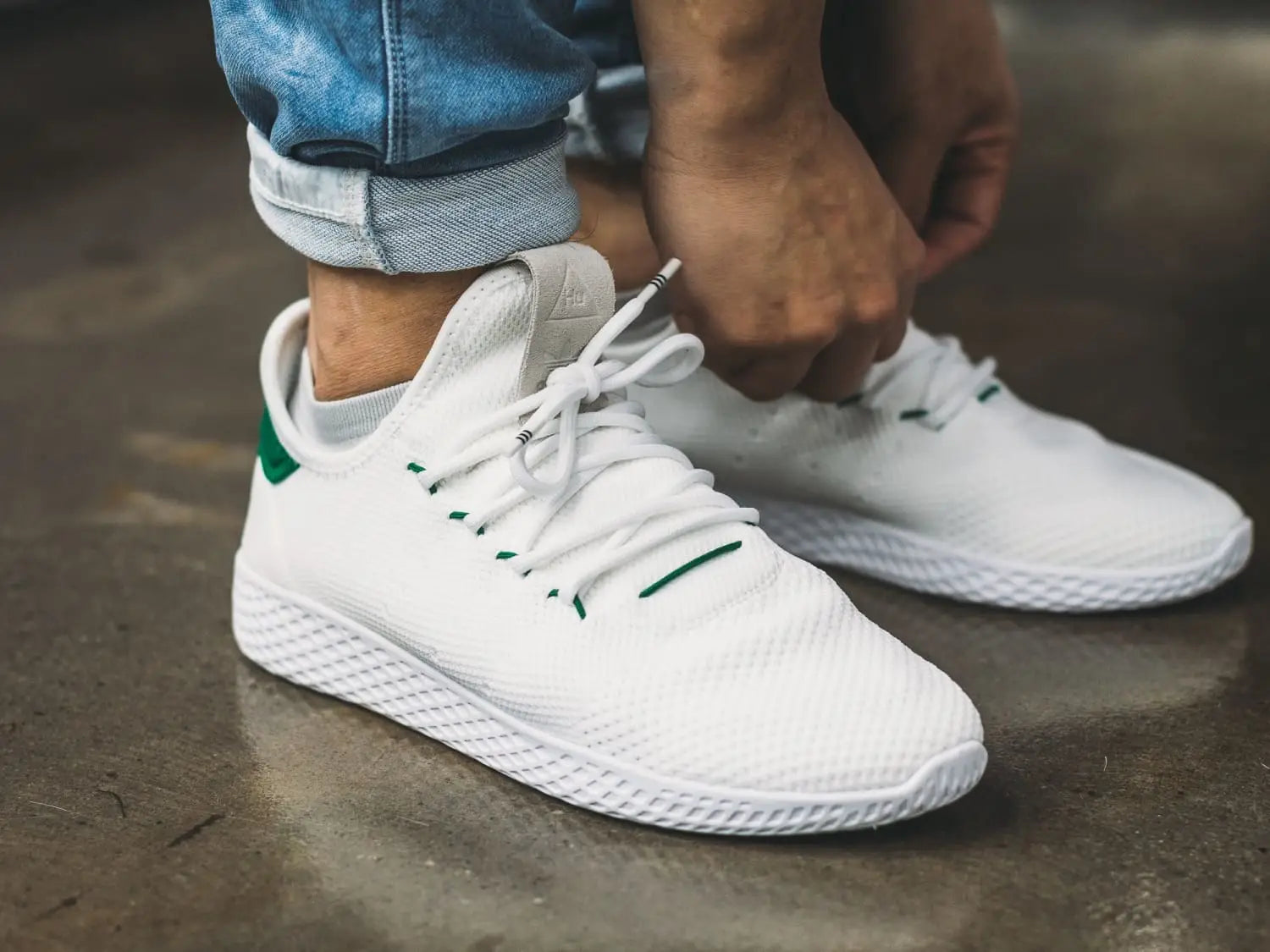 PHARRELL WILLIAMS X ADIDAS TENNIS HU PACK WHITE GREEN BA7872 YELLOW GOLD BY2674 Solestop