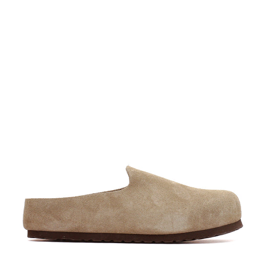 Birkenstock Amsterdam Wrapped Suede Taupe