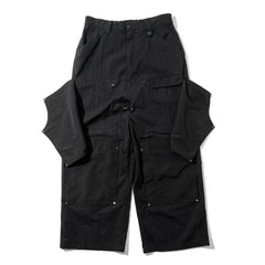Lakh Double-Knee Functional Painter Pants Black