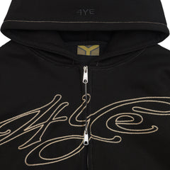 4YE Signature Zip Hoodie - Black/Gold