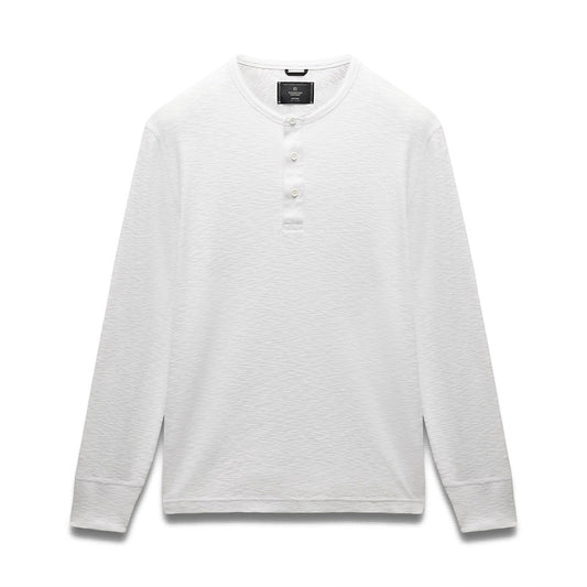 Reigning Champ 1x1 Slub Slim Henley White