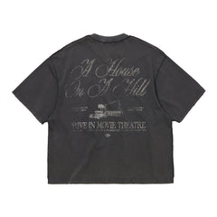SCRT Theatre Cropped T-Shirt Washed Black