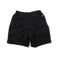 Lakh Multi Pockets Detached Cargo Shorts Black