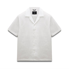 Reigning Champ Linen Retreat Standard Camp Shirt White