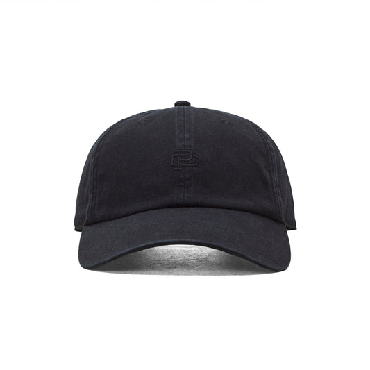 Reigning Champ Cotton Chino Low Pro Monogram Strapback Cap Washed Black