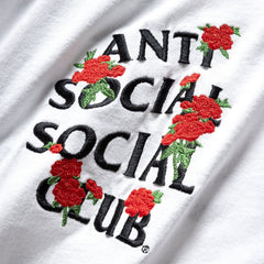 Anti Social Social Club Embroidered Rose Kkotch Tee White