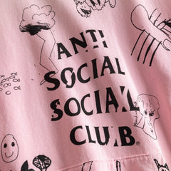 Anti Social Social Club Illustrated Hoodie Pink