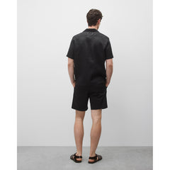 Reigning Champ Linen Retreat Standard Camp Shirt Black
