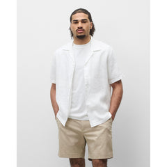 Reigning Champ Linen Retreat Standard Camp Shirt White