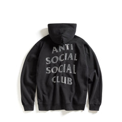Anti Social Social Club Rhinestone Zip Up Hoodie Black