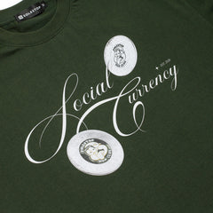 Solestop Run Club Social Currency Boxy Cropped T-Shirt Dark Green