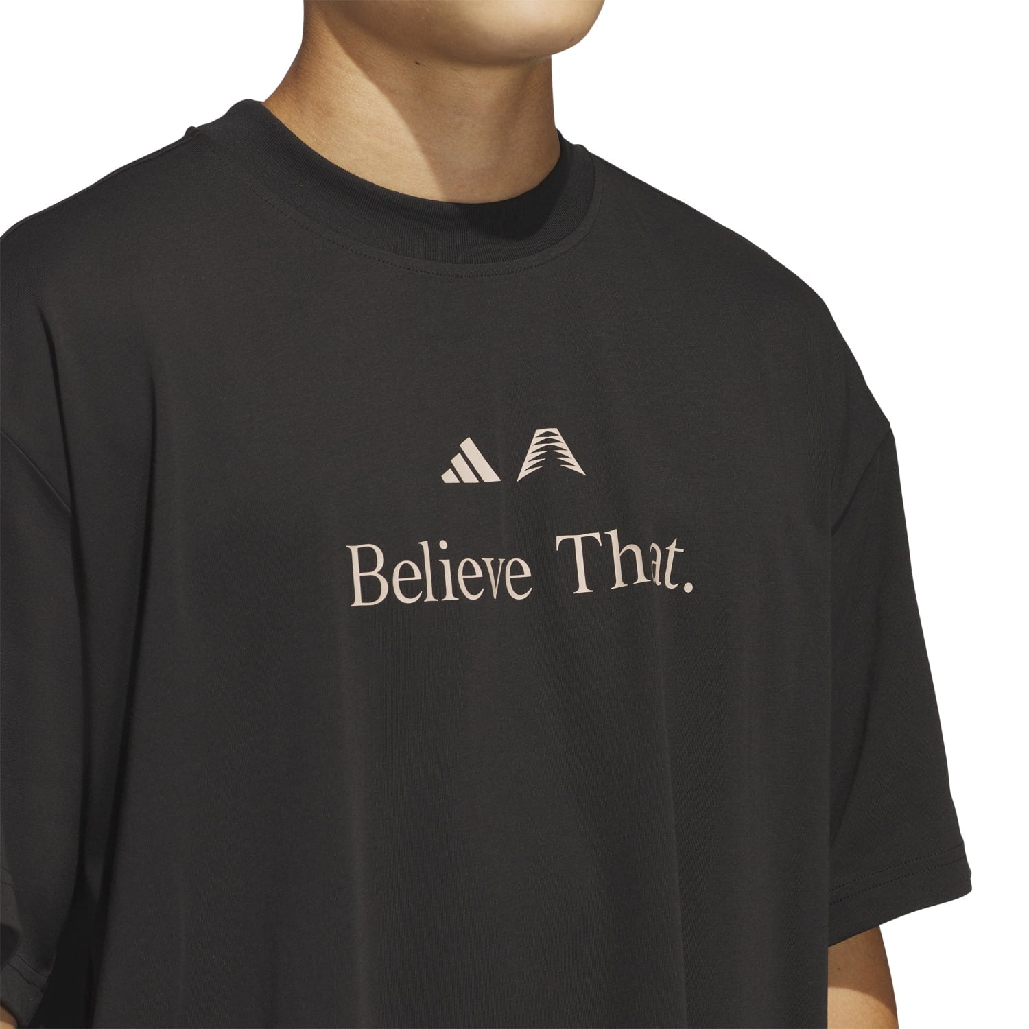 Adidas Ant Believe Tee Anthony Edwards Black Taupe JW4292 - T-SHIRTS - Canada