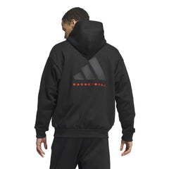 Adidas Basketball Hoodie Black IZ4907 - SWEATERS - Canada