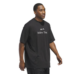Adidas Men Anthony Edwards Believe T-Shirt Black JM7951 - T-SHIRTS - Canada