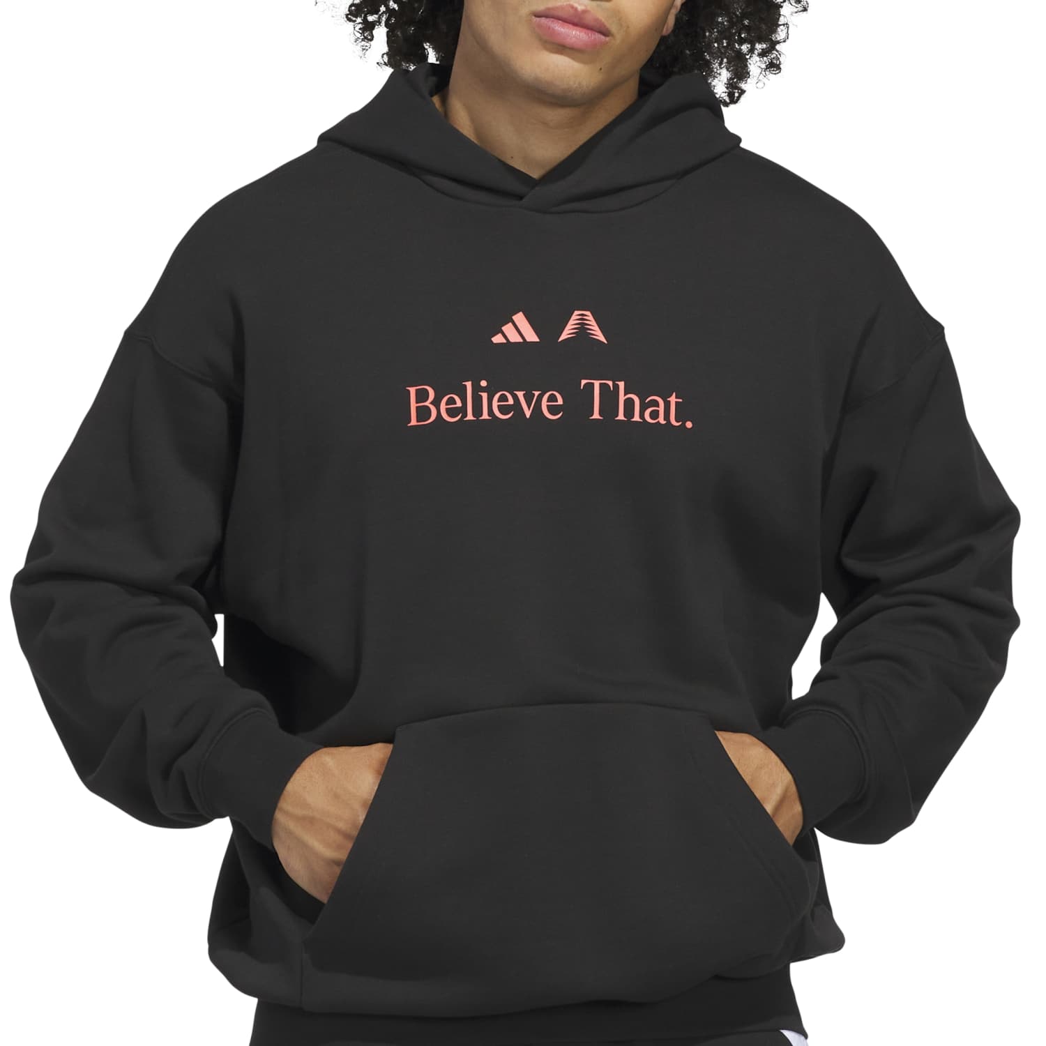 Adidas Men Anthony Edwards Believe That Hoodie Black - SWEATERS - Canada