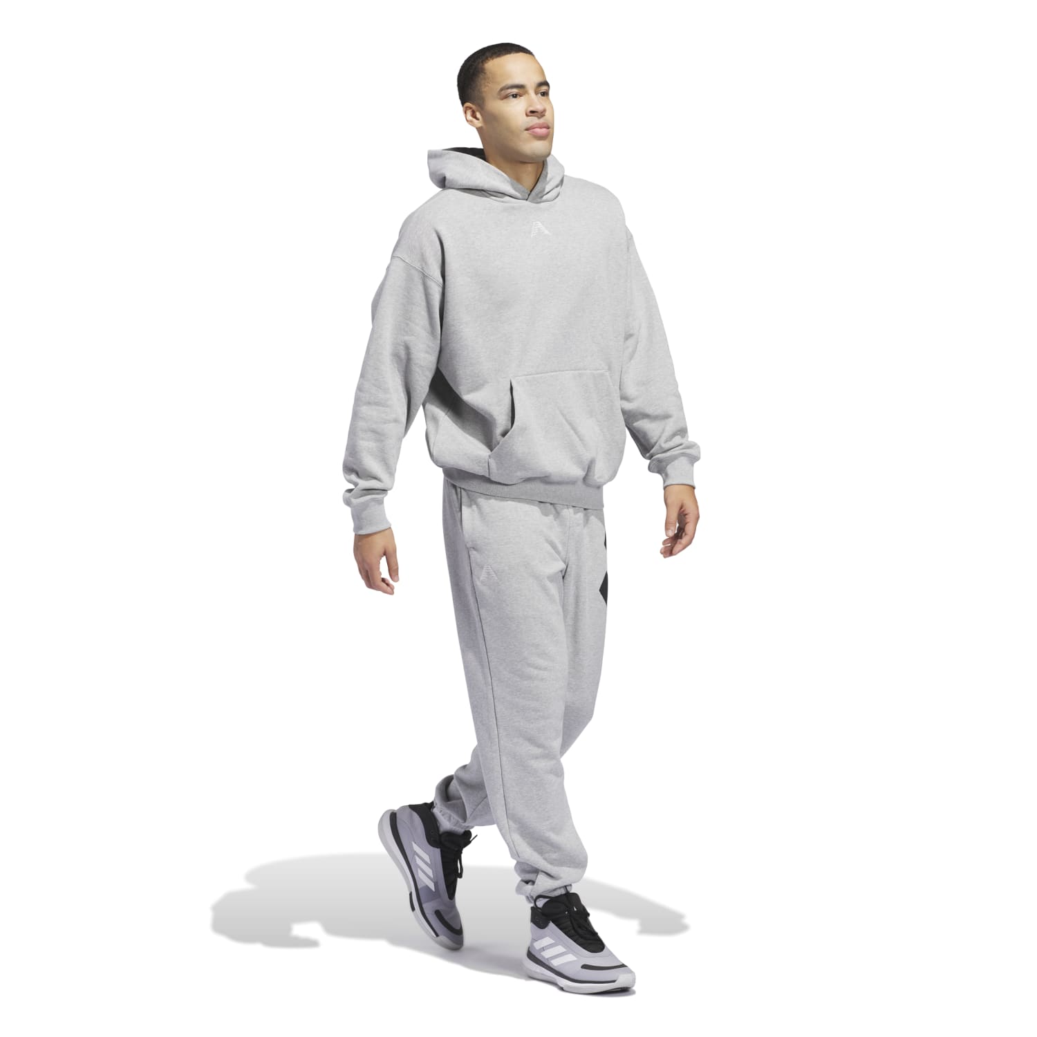 Adidas Men Anthony Edwards Graphic Fleece Pullover Grey JY3974 - SWEATERS - Canada