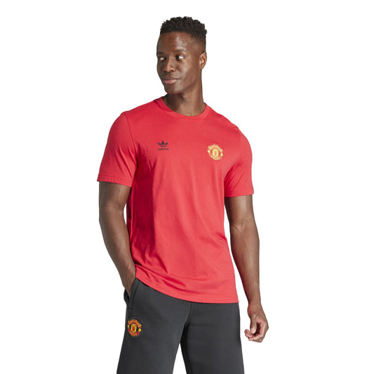 Adidas Men Manchester United Essentials T-Shirt Red IK8705 - T-SHIRTS - Canada