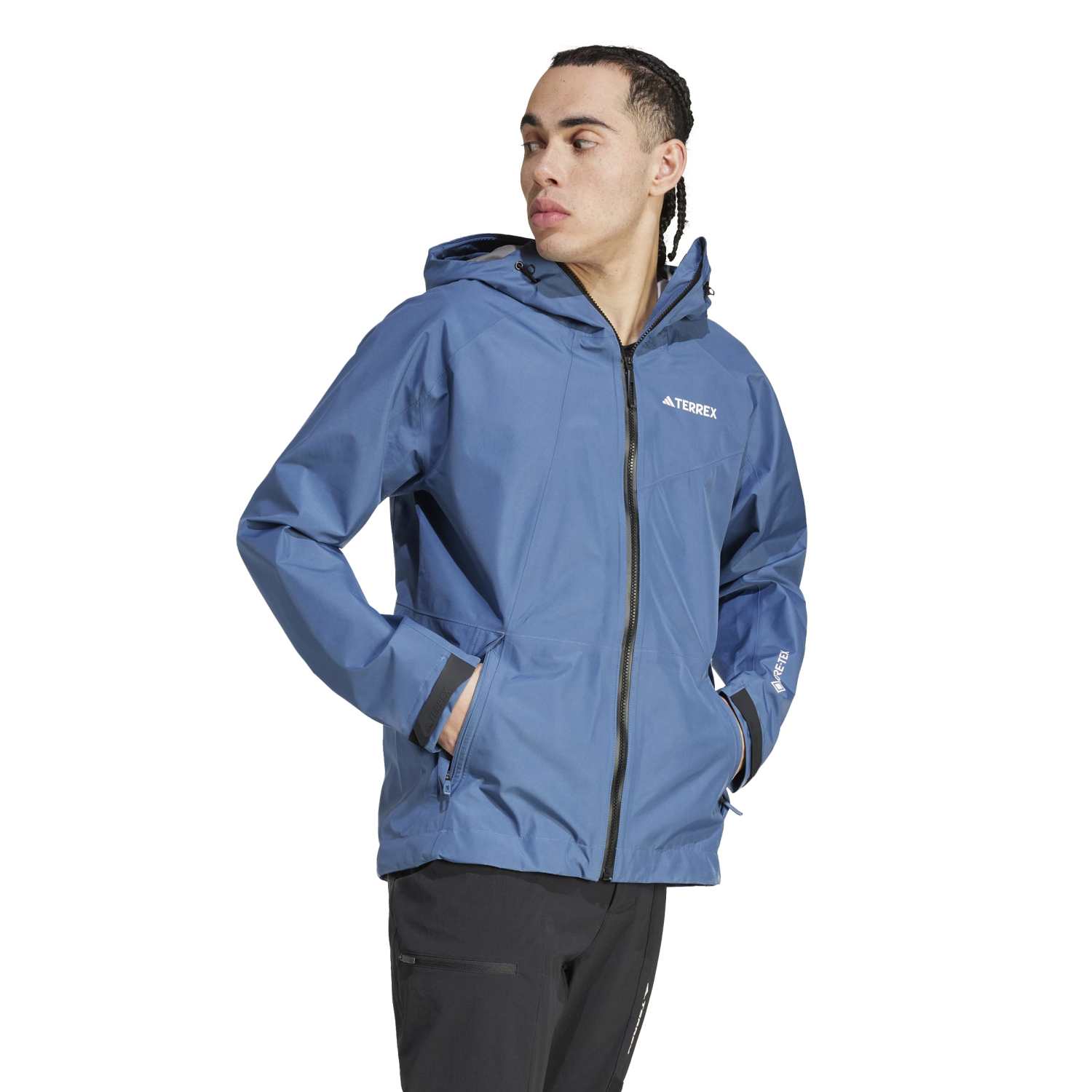 Adidas Men Terrex XPERIOR GORE-TEX Paclite Rain Jacket Blue - OUTERWEAR - Canada