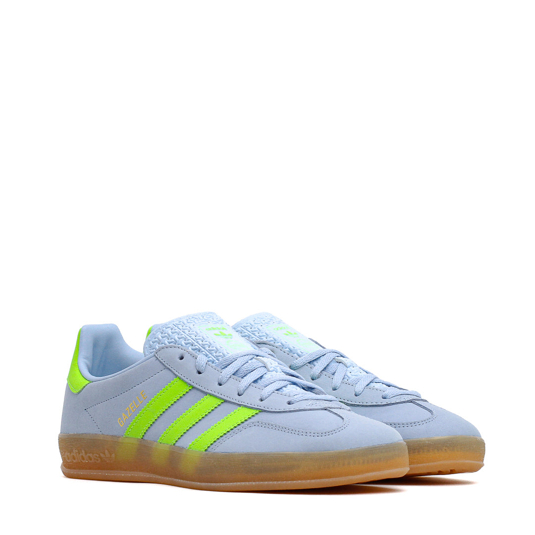 Adidas Women Gazelle Indoor Clear Sky Solar Green JI1372 - FOOTWEAR - Canada