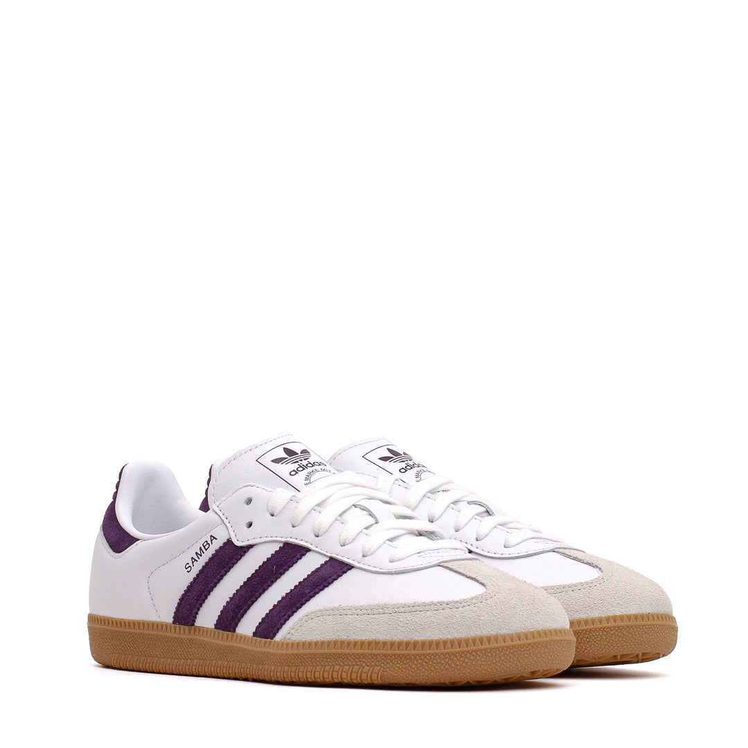 Adidas Women Samba OG White Alumina Aurora Plum JS1392 - FOOTWEAR - Canada