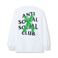 Anti Social Social Club Cancelled USA Made Long Sleeve Tee White - T-SHIRTS - Canada