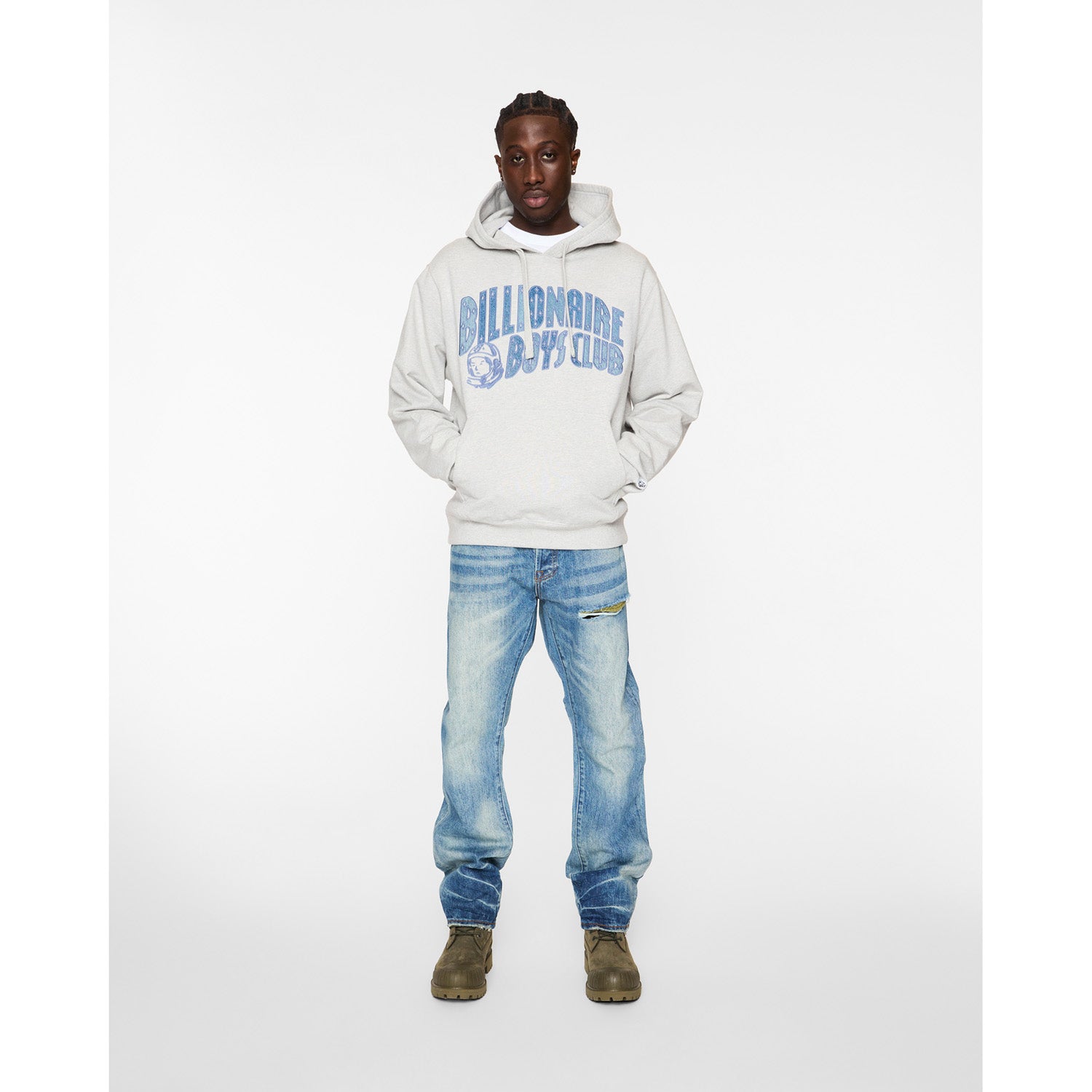 Billionaire Boys Club Men Arch Hoodie Heather Grey - SWEATERS - Canada