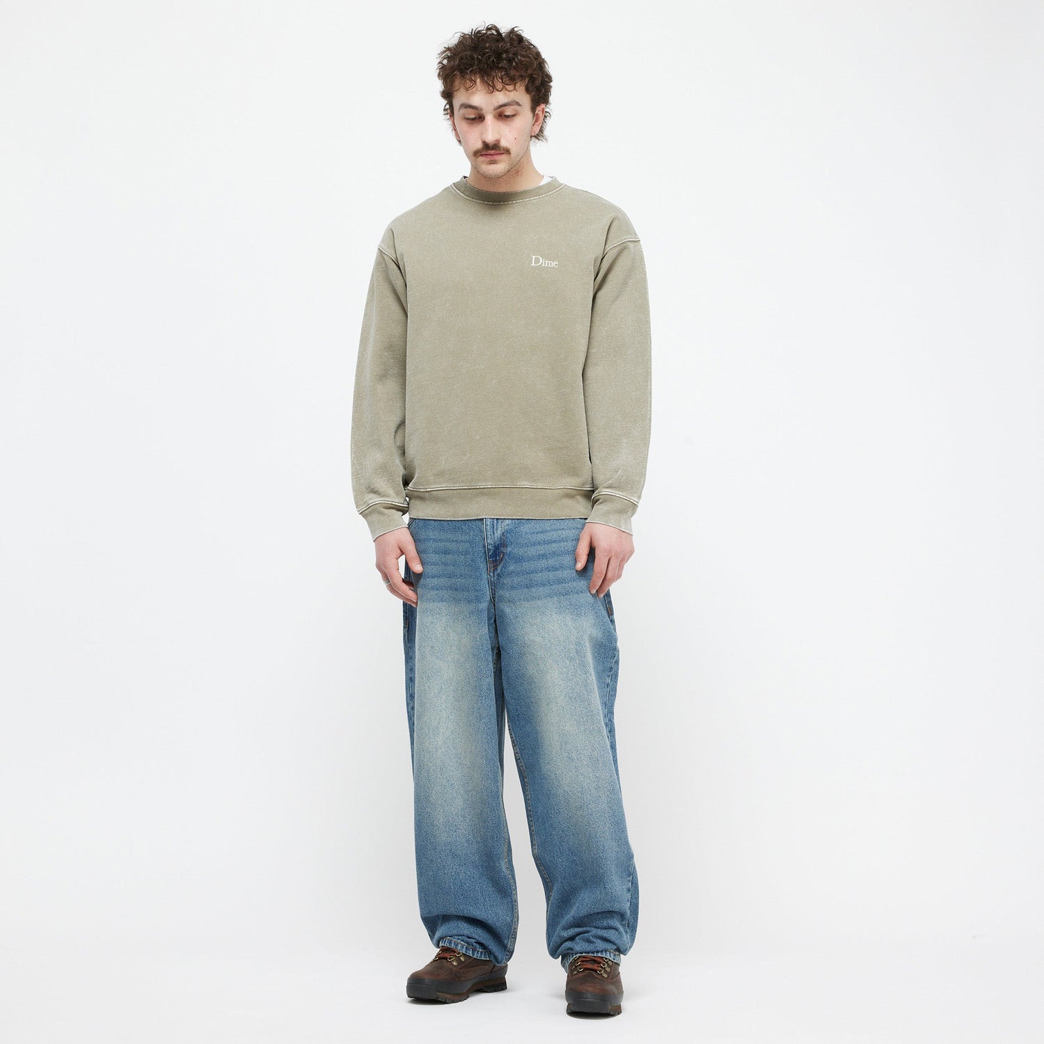 Dime Classic Baggy Denim Pants Sandblasted Indigo - BOTTOMS - Canada