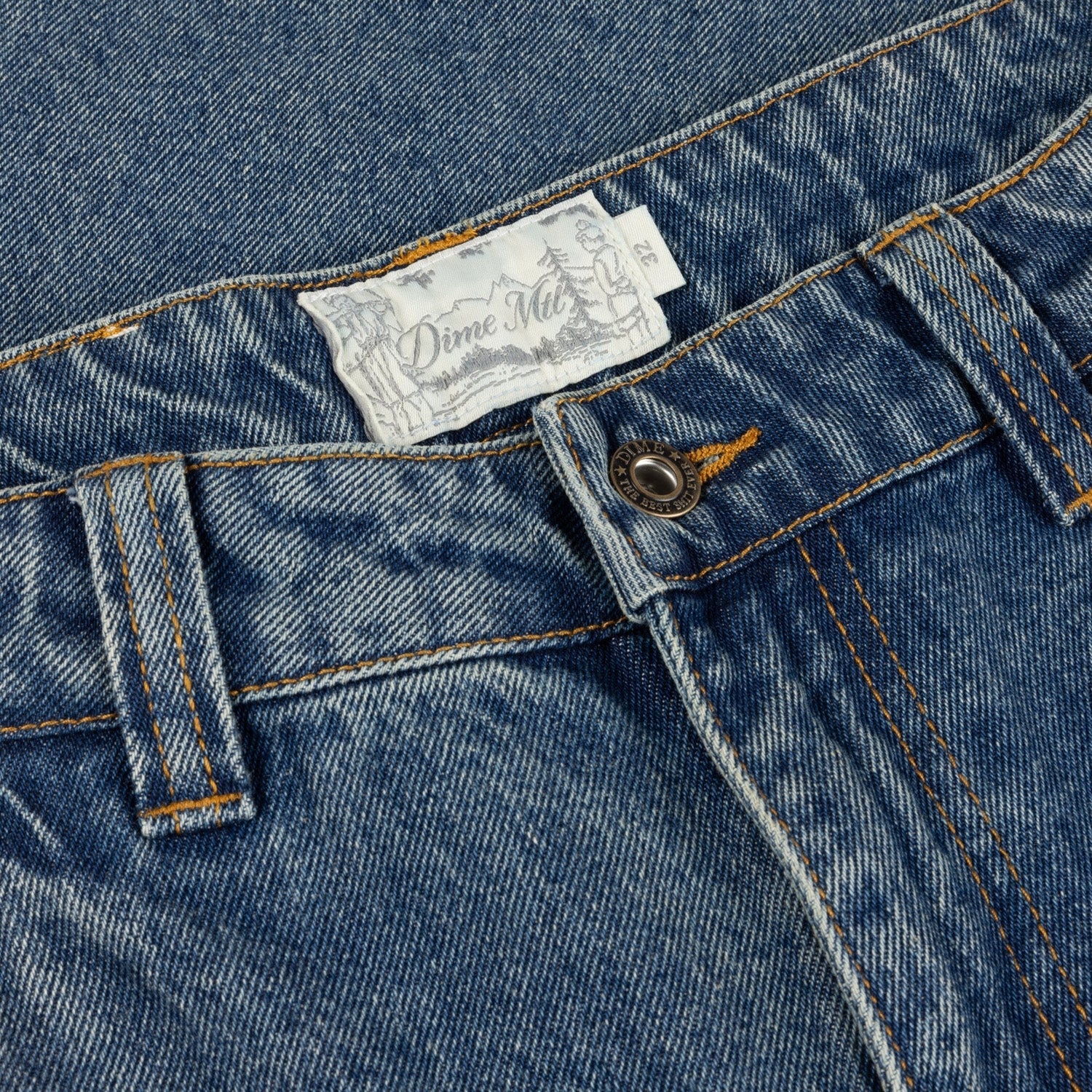 Dime Classic Baggy Denim Pants Sandblasted Indigo - BOTTOMS - Canada