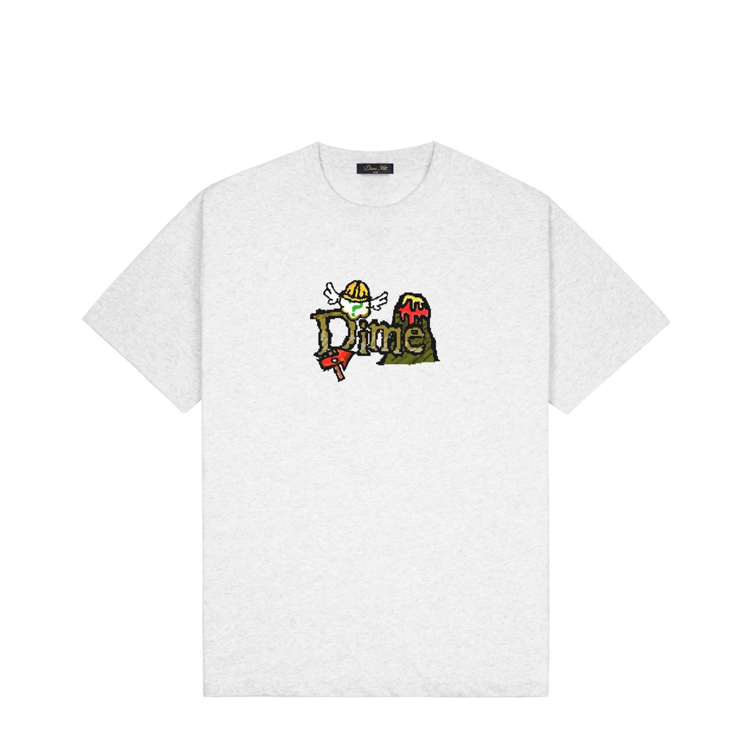 Dime Classic Fuzzy T-Shirt Ash - T-SHIRTS - Canada
