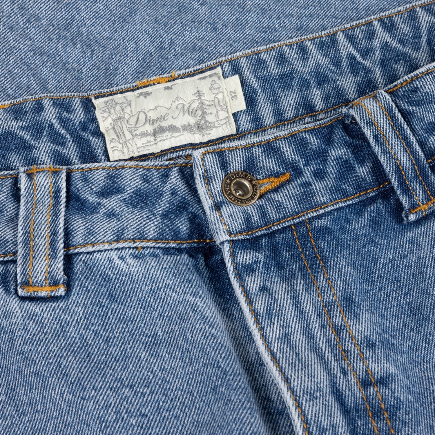 Dime Classic Relaxed Denim Pants Sandblasted Blue - BOTTOMS - Canada
