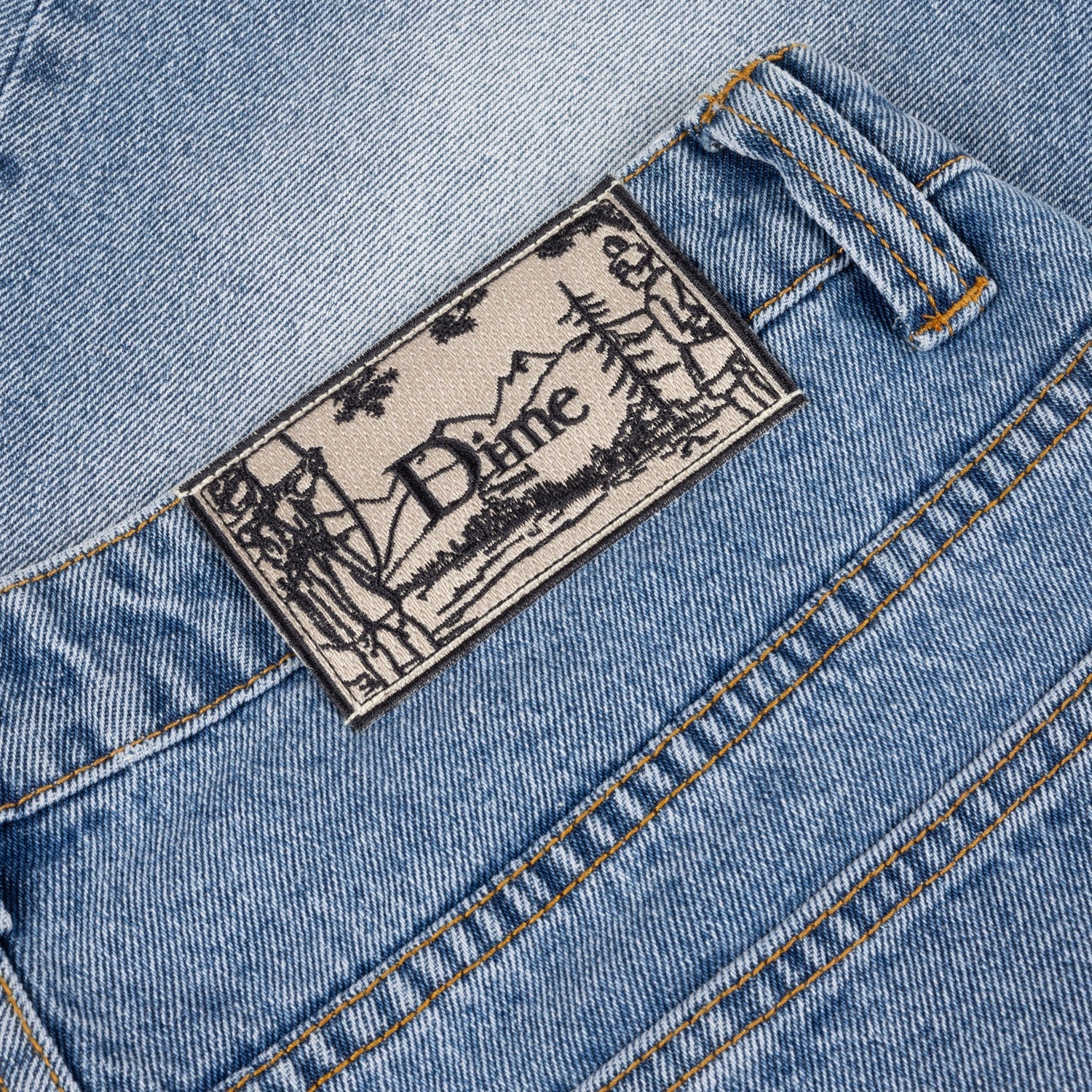 Dime Classic Relaxed Denim Pants Sandblasted Blue - BOTTOMS - Canada