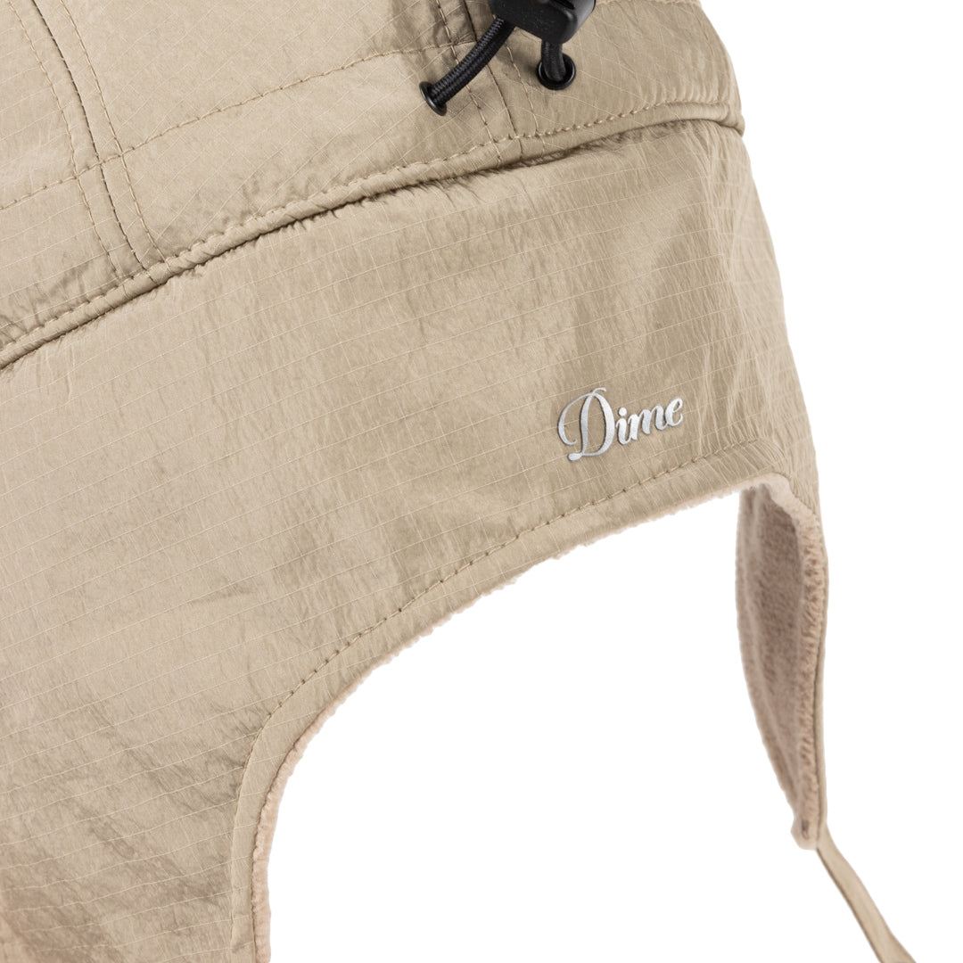 Dime Cursive Earflap Cap Tan - HEADWEAR - Canada