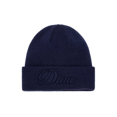 Dime Cursive Fold Beanie Navy HEADWEAR Canada