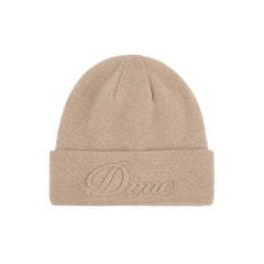 Dime Cursive Fold Beanie Tan HEADWEAR Canada