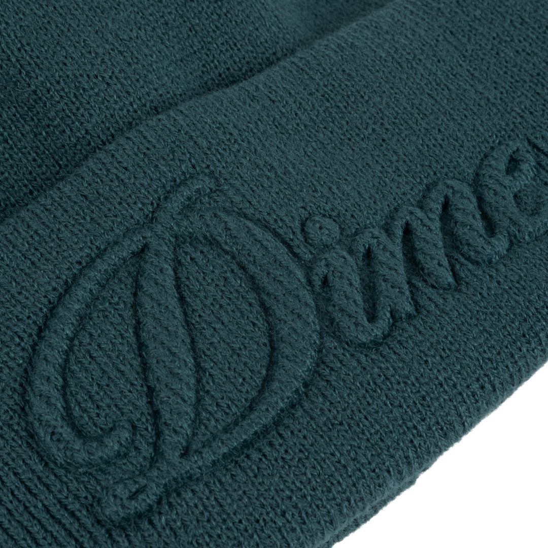 Dime Cursive Fold Beanie Teal HEADWEAR Canada