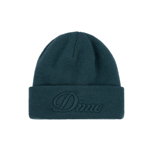 Dime Cursive Fold Beanie Teal HEADWEAR Canada