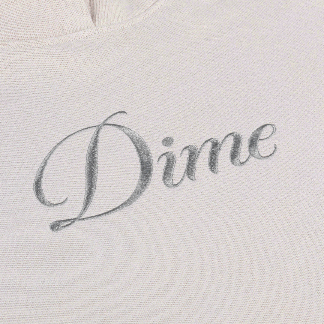 Dime Cursive Hoodie Cement SWEATERS Canada