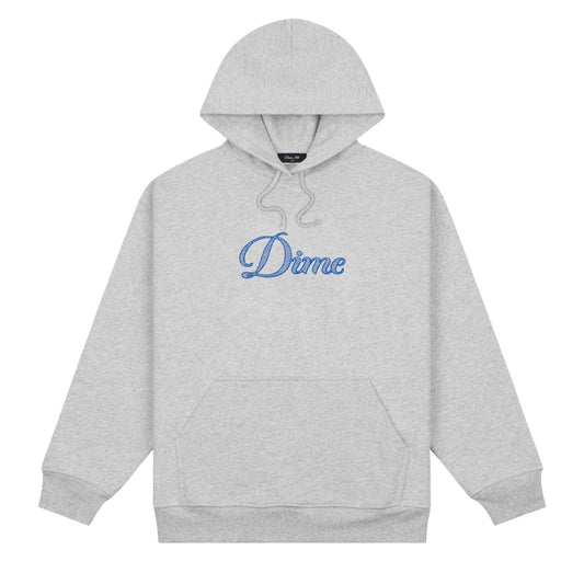 Dime Cursive Logo Hoodie Heather Gray - SWEATERS - Canada