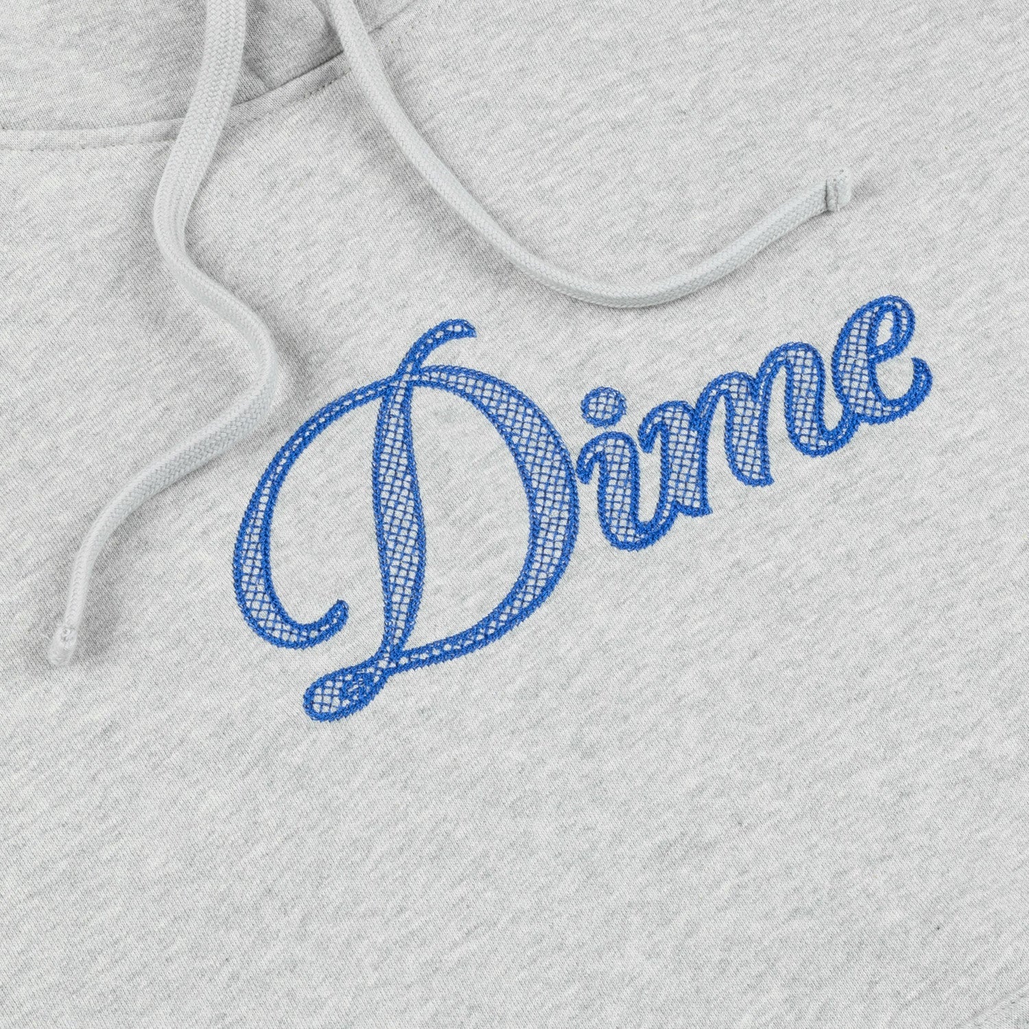 Dime Cursive Logo Hoodie Heather Gray - SWEATERS - Canada