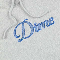 Dime Cursive Logo Hoodie Heather Gray - SWEATERS - Canada