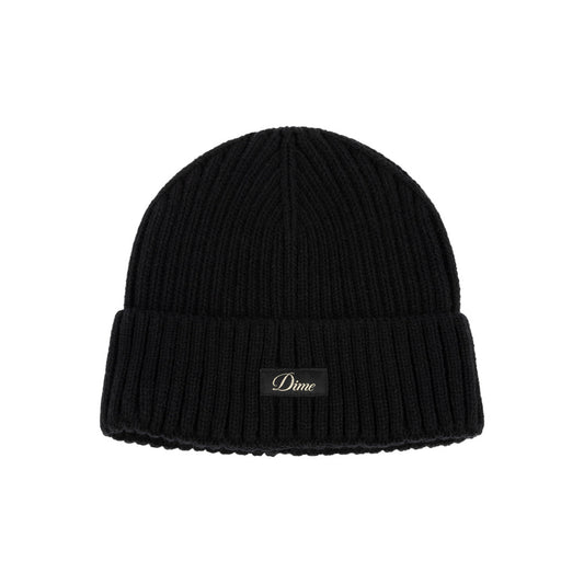 Dime Cursive Rib Beanie Black HEADWEAR Canada