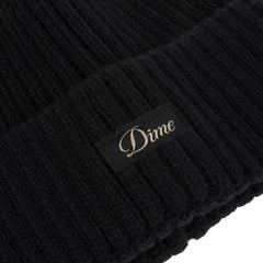 Dime Cursive Rib Beanie Black HEADWEAR Canada