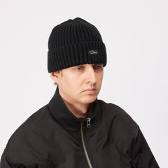 Dime Cursive Rib Beanie Black HEADWEAR Canada