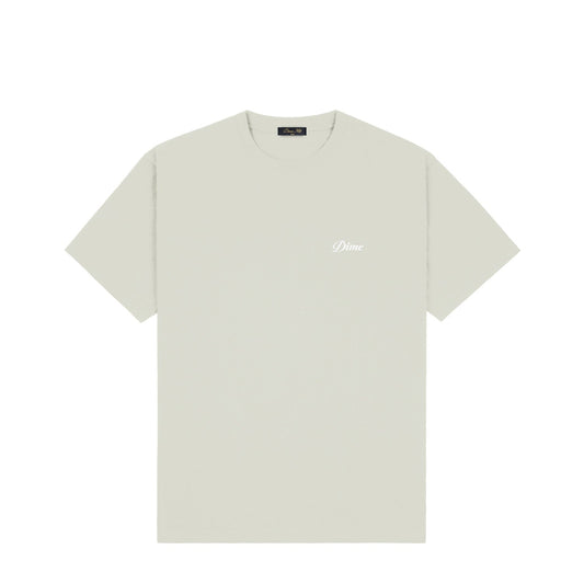 Dime Cursive Small Logo T-Shirt Charcoal Moss - T-SHIRTS - Canada