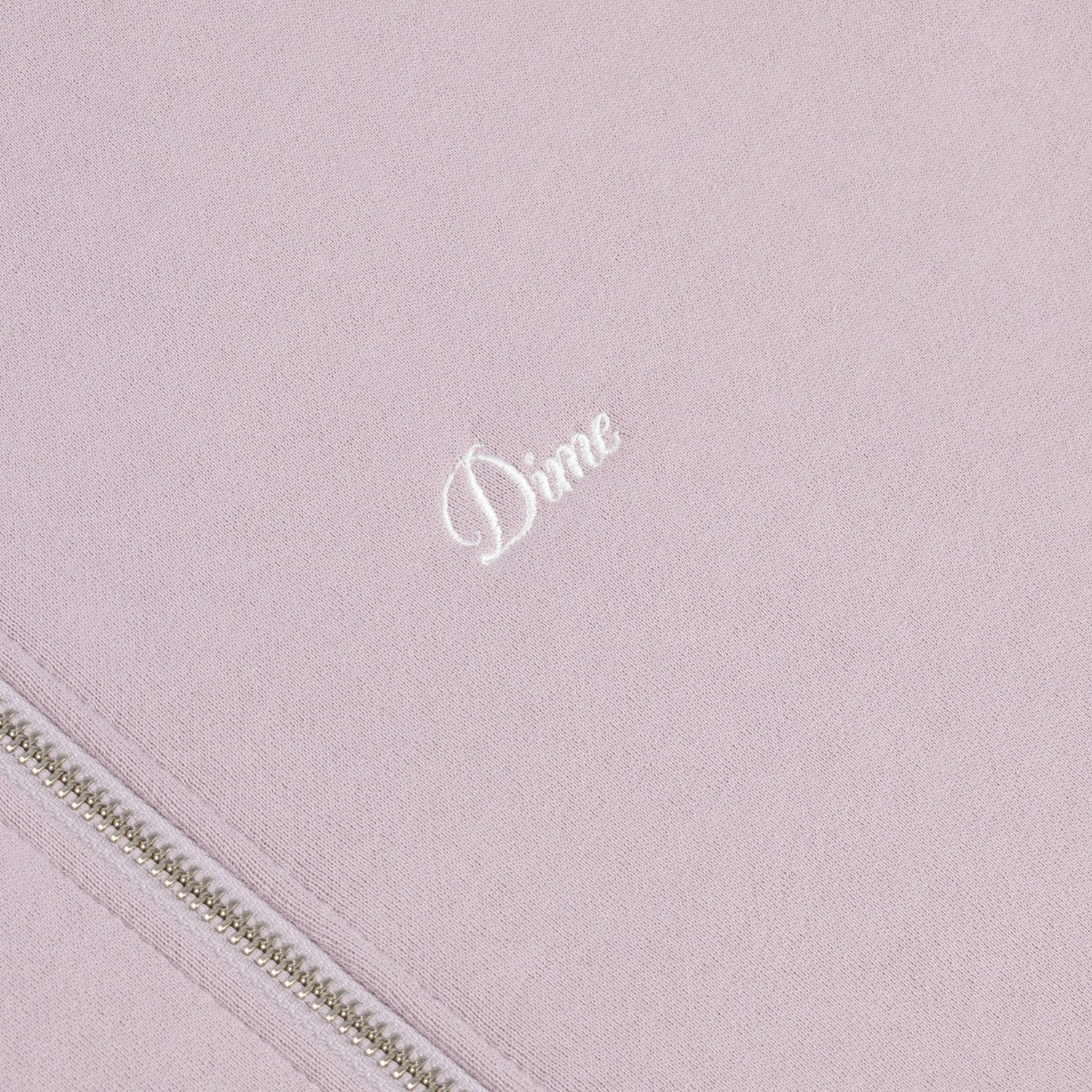 Dime Cursive Small Logo Zip Hoodie Mauve - SWEATERS - Canada