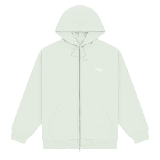 Dime Cursive Small Logo Zip Hoodie Mint - SWEATERS - Canada