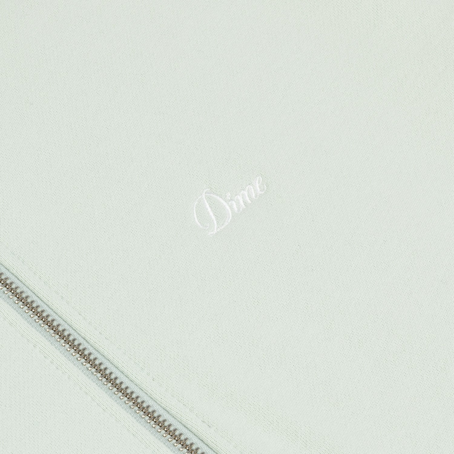 Dime Cursive Small Logo Zip Hoodie Mint - SWEATERS - Canada