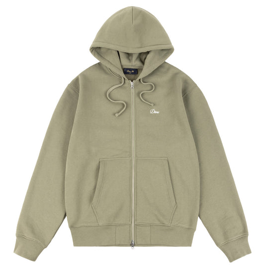 Dime Cursive Zip Hoodie Army Green SWEATERS Canada